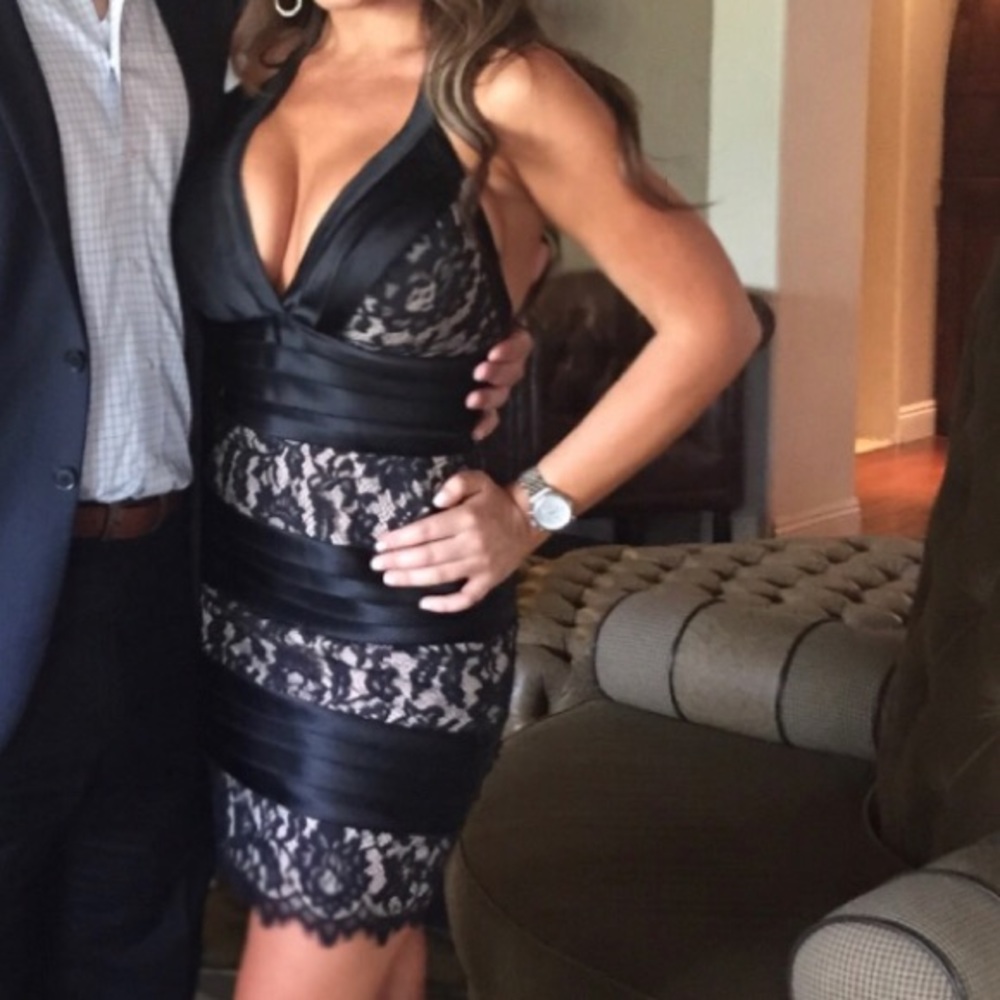 BCBG Lace Halter Dress